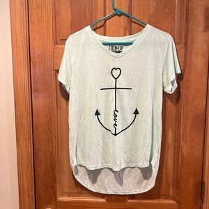 Chin up apparel vneck short sleeve tee shirt size large .